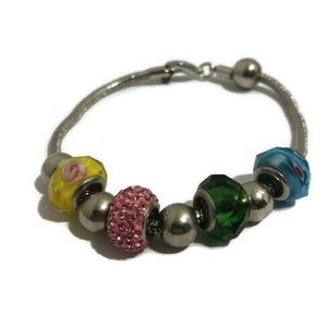 Silver Dazzling Designs Artisan Glass Bracelet